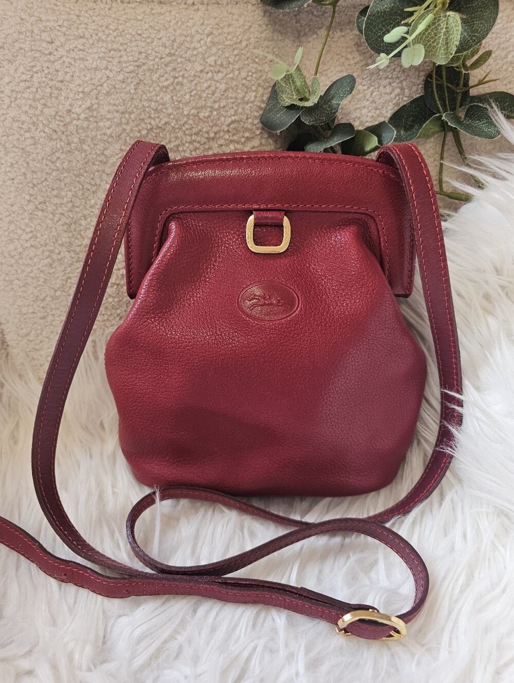 Longchamp RARE VINTAGE Kisslock Crossbody Bag